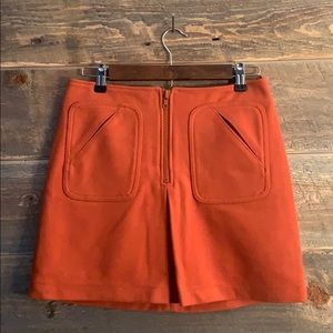 Gap Wool Mini-Skirt with Front Pleat